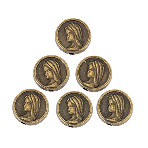 Artibetter 50 Stück Mary Alloy Perlen Antik Schmuckherstellung Runde Spacer Beads Mary DIY Armband Bastelperlen Schmuckzubehör Artibetter 50 Stück Mary Alloy Perlen Antik Schmuckherstellung Runde Spacer Beads Mary DIY Armband Bastelperlen Schmuckzubehör von Artibetter