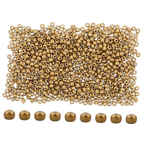 Artibetter 5000 Stück Goldene Glasperlen für DIY Halsketten Schmuckherstellung Kreative Bastelperlen zum Auffädeln für Handgemachte Armbänder und Kreuzstich Projekte von Artibetter