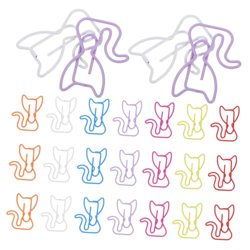 Artibetter 50Stücke Katzen Büroklammern aus Niedliche Katzen Design Lesezeichenklammern Schickes Schreibtisch Zubehör für Frauen Vielseitig Einsetzbar im Büro und Zuhause von Artibetter