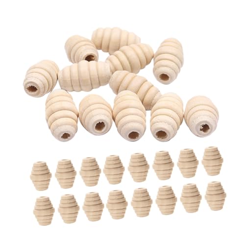 Artibetter 50Stücke Ovale Holzperlen Unlackierte DIY Bastelperlen Natürlichem Holz für Armband und Schmuckherstellung Bastelprojekte von Artibetter