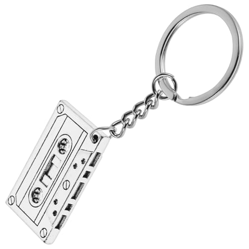 Artibetter 5Stücke Retro Kassetten Schlüsselanhänger Teiliges Legierung für Jahre Partys Stilvolles Vintage Design Vielseitig Einsetzbar Halskette oder Armband von Artibetter