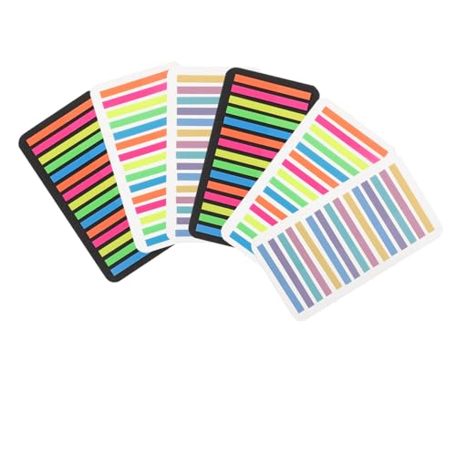 Artibetter 6 Haftnotizen Buch-klebestreifen Leseregisterkarten Für Bücher Tab Buchregisterkarten Klebrig Es Ist Kommentieren Seitenmarkierungen Wirbelsäule Farbig Groß Plastik von Artibetter