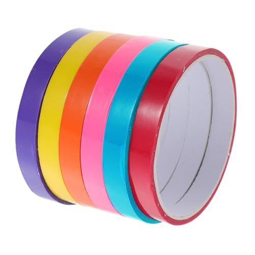 Artibetter 6 Rollen Bunte Klebebänder für Stressabbau Klebeband mit Bunten Ball Motiven für Dekompression und Kreative Bastelprojekte von Artibetter