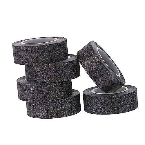 Artibetter 6 Rollen DIY Glitzerpapier Klebeband Schwarz pro Rolle Bastelzubehör für Geschenkverpackungen Scrapbooking Tagebuchgestaltung und Dekoration von Artibetter