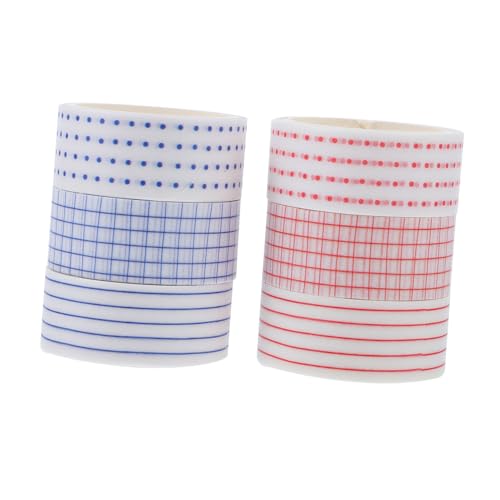 Artibetter 6 Rollen Washi Tape Dekorative Klebebänder Eisblau und Cranberry für Journaling Scrapbooking und Kreative Diy Projekte Einfach Abziehbar und Rückstandslos Entfernbar von Artibetter