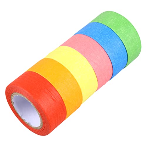 Artibetter 6 Stück Buntes Strukturiertes Papierband Dekorationsband Ästhetisches Rosa Band Aufkleberband Süßes Band Zahlen Abdeckband Rosa Klebriges Farbiges Dekoratives Klebeband von Artibetter