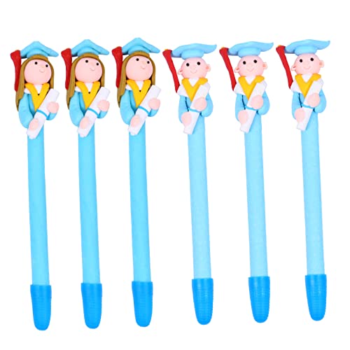 Artibetter 6 Stück Dr. Kugelschreiber Schreibwaren Stifte süße Stifte Stifte für die Schule büromaterial office supplies Schüler Kugelschreiber kreativer Neuheitsstift Polymer-Ton Blue von Artibetter
