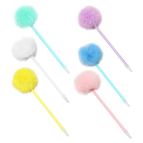 Artibetter 6 Stück Kugelschreiber Pom-pom-stifte Kawaii-stifte Kawaii Bürobedarf Süße Stifte Kawaii Süßer Stift Plüsch von Artibetter