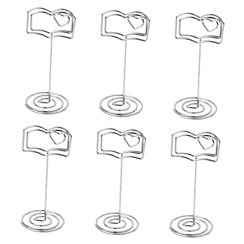Artibetter 6 Stück Memo Clips aus Metall in Buchform Elegante Tischkartenhalter für Fotos und Karten Dekorative Notizclips für Hochzeit Party Büro und von Artibetter
