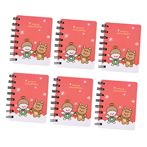 Artibetter 6 Stück Mini Tragbare Spiralnotizbücher Set für Schüler für Notizen Kreative Ideen und Erinnerungen mit Perforierten Zufällige Designs von Artibetter