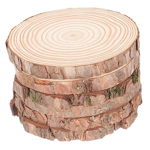 Artibetter 6 Stück Teiliges Natürliche Runde Holzscheiben Dicke Holzscheiben zum Basteln Blanko Naturbelassene Holzkreise für DIY Malerei und Dekoration von Artibetter