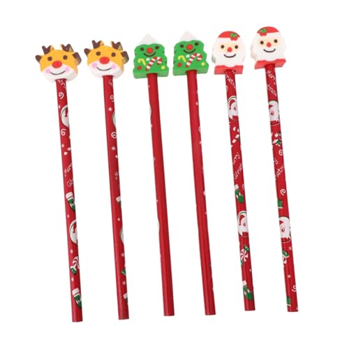 Artibetter 6 Stück Teiliges Weihnachtsbleistifte mit Radiergummi Bunte Holzstifte mit Weihnachtlichen Motiven als und Schulbelohnung für Kleine Schüler Kreative Schreibwaren Artibetter 6 Stück Teiliges Weihnachtsbleistifte mit Radiergummi Bunte Holzstifte mit Weihnachtlichen Motiven als und Schulbelohnung für Kleine Schüler Kreative Schreibwaren von Artibetter