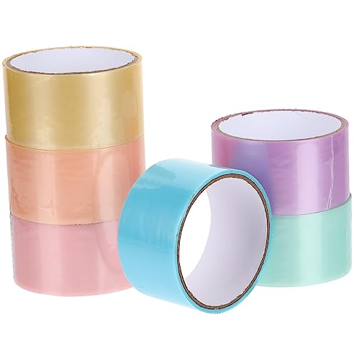 Artibetter 6Rollen Klebeballband Farbige Vielseitige Klebebänder für DIY Sensorikspielzeuge Breit zur Dekompression für Kreative Bastelideen Schule Büro von Artibetter