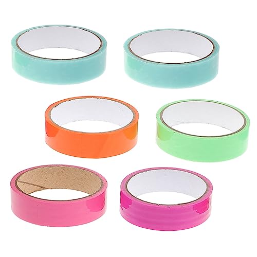 Artibetter 6Rollen Klebeband für Klebrige Bälle Dekompressionsband für Stressabbau Farben Mix für DIY Bastelprojekte Glattes und Angenehmes Gefühl für Zuhause und Büro von Artibetter