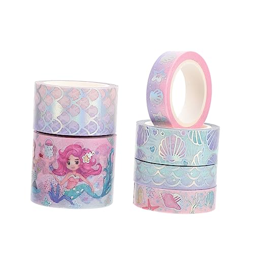 Artibetter 6Rollen Washi Tape Papierband Dekoratives DIY Klebeband Für Tagebuch Scrapbooking Und Albumgestaltung Designs Mit Glitzer Und Goldfolie von Artibetter
