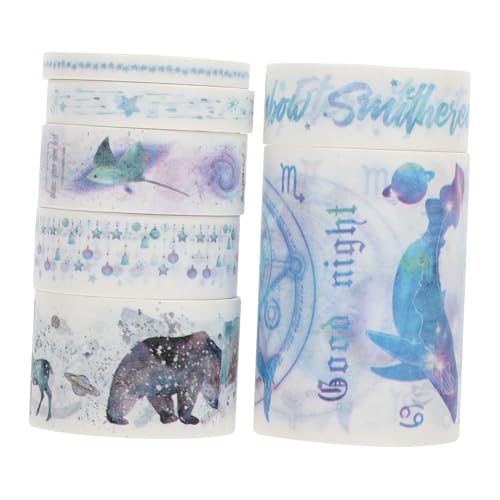 Artibetter 7 Rollen Washi Tape Dekorative Klebebänder für Scrapbooking und Diy Projekte Handgemachte Sticker für Tagebuch und Basteln Hochwertiges Langlebiges Material für Persönliche von Artibetter