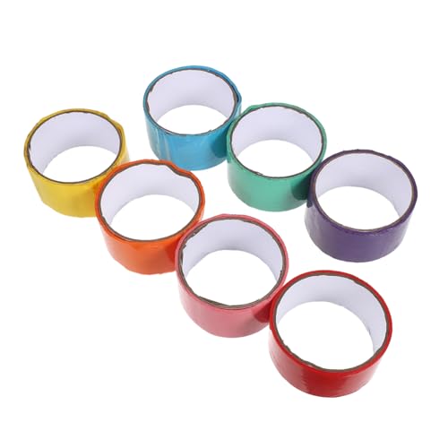 Artibetter 7 Stück Regenbogen -stromband Klebriges Ballfahrzeugband Klebriges Ballband Sensorisches Bastelband Selbstklebendes Klebeband Büroband Farbige Bänder Farbiges Stickband Bopp von Artibetter