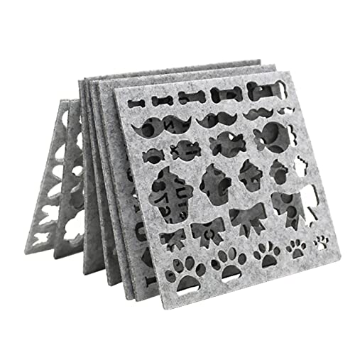 Artibetter 7Stücke Teiliges DIY Bastelset für Filz und Stickarbeiten Stickfilzformen Stochernadel Schablonen für Projekte für Anfänger und Vielseitig Einsetzbar von Artibetter