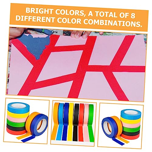 Artibetter 8 Rollen Farbiges Handgerissenes Klebeband Dekorative Scrapbooking Klebebänder Scrapbooking Zubehör Zerreißbares Papierband Dekoratives Klebeband Zum Basteln Scrapbooking von Artibetter