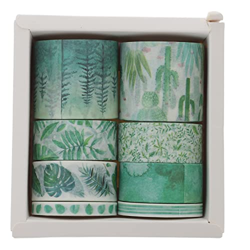 Artibetter 8 Rollen Vintage Scrapbook Papier Tape Dekoratives Klebeband für DIY Handbuch Tagebuch Scrapbooking Basteln Hochwertiges Papiermaterial Retro Design für Verschiedene Projekte von Artibetter