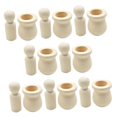 Artibetter 8 Satz Teiliges DIY Holzfiguren Bastelset aus Naturbelassenem Holz Unbemalte Holzpuppen mit Sockel zum Bemalen und Kreativen Gestalten Kunsthandwerk für Erwachsene Artibetter 8 Satz Teiliges DIY Holzfiguren Bastelset aus Naturbelassenem Holz Unbemalte Holzpuppen mit Sockel zum Bemalen und Kreativen Gestalten Kunsthandwerk für Erwachsene von Artibetter