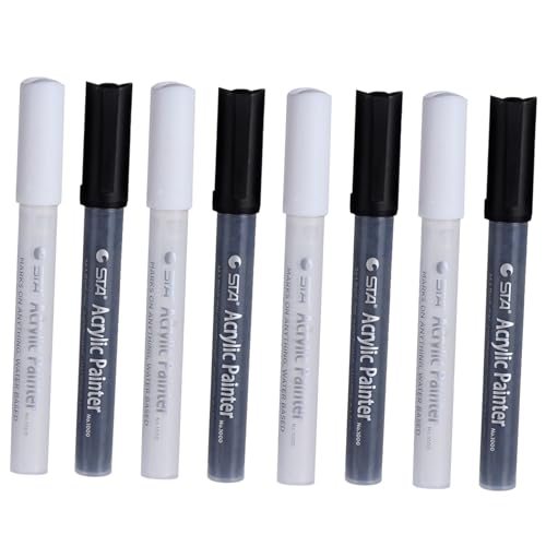 Artibetter 8 Stück Aquarells Tift Marker Acrylmarker Stifte Acrylstifte Markierungsstifte Kunstmarker Malen Malmarkierungen Acrylfarben-marker Bastelmarker Stifte Markierstift Plastik von Artibetter
