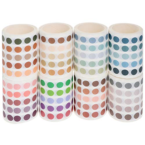 Artibetter 8 Stück Diy Washi Tapes mit Runden Punkten Dekorative Scrapbook Klebebänder für Gestalten zum Dekorieren von Geschenken Alben und Wänden von Artibetter