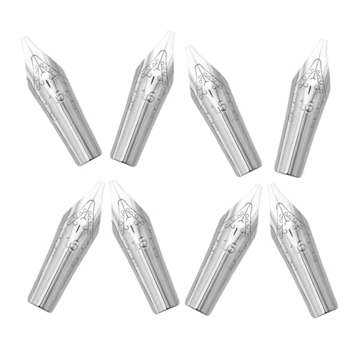 Artibetter 8 Stück Ersatzfeder für Füllfederhalter Kunst Ersatzfedern für Füllfederhalter Stifte zum Schreiben Kalligraphie Signierstiftspitzen Universal-Füllhalterspitzen Silver von Artibetter