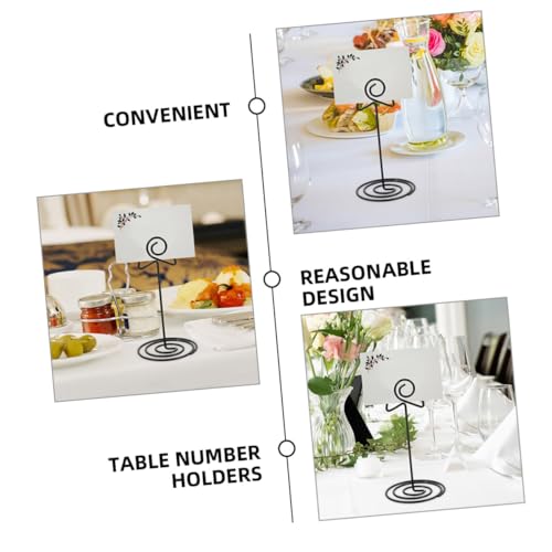 Artibetter 8 Stück Teiliges Metall Kartenhalter Schwarze Sternförmige Tischkartenhalter für Fotos Memo und Platzkarten Stabile Fotoclips für Party Hochzeit Büro und Dekoration von Artibetter