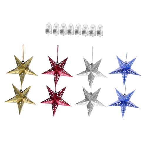 Artibetter 8 Stück Teiliges Sternen lichterkette Leuchtende Sternanhänger Hängedeko in Gold Silber Blau Rot Batteriebetrieben mit Mini batterien Langlebig und Festliche Raumdekoration Artibetter 8 Stück Teiliges Sternen lichterkette Leuchtende Sternanhänger Hängedeko in Gold Silber Blau Rot Batteriebetrieben mit Mini batterien Langlebig und Festliche Raumdekoration von Artibetter