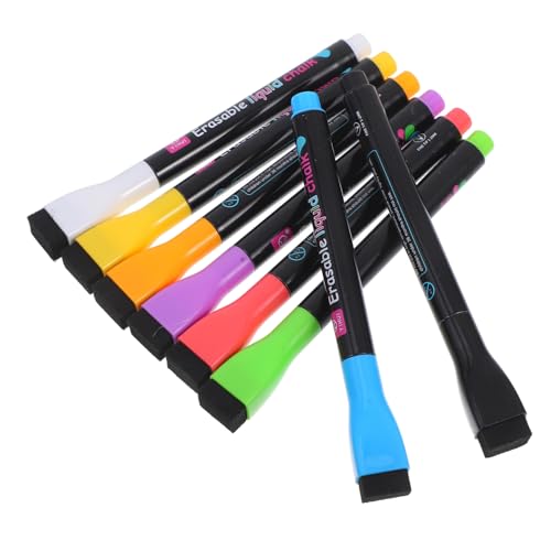 Artibetter 8 Stück Whiteboard Stifte Kreide Trockenlöschmarker Mit Radiergummi Waschbare Trockenlöschmarker Meißelspitze Trockenlöschmarker Magnetisch Mit Radiergummi Kleinkind von Artibetter