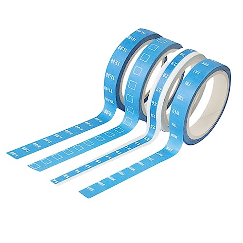 Artibetter 8 Stück Zeitverwaltungsband Planer Sammelalbum wöchentlich Woche Daten aufkleber kawaii Washi-Klebeband Straßenband Tagesplanungsblock abreißen Zeitschriftenzubehör Autospurband von Artibetter