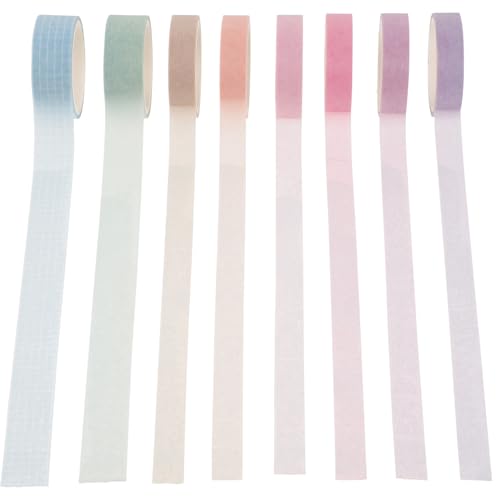 Artibetter 8Rollen Washi Tape Dekoratives Klebeband für Scrapbooking Journaling und DIY Projekte Vielseitig Einsetzbar Einfach Anzubringen für Bastelideen von Artibetter