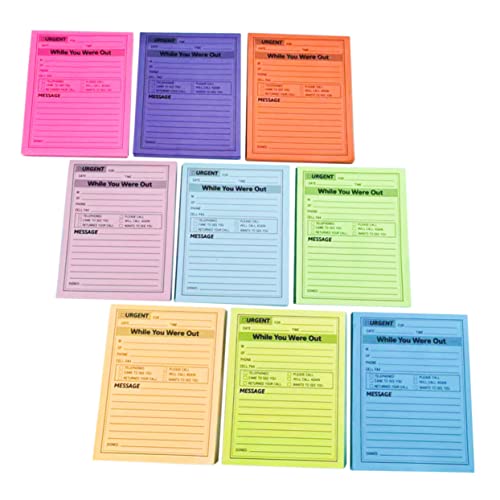 Artibetter 9 Fluoreszierende Haftnotizen Sehen Während Du Unterwegs Warst, Nachrichtenblock Während Du Unterwegs Warst, Nachrichtenblöcke Notizbilder Klebrig Papier Colorful von Artibetter