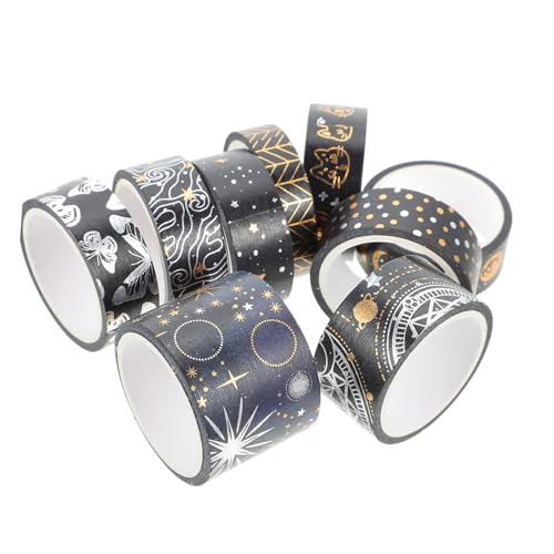 Artibetter 9 Rollen Washi Tape Scrapbook Tapes Klebeband Zum Verpacken Von Scrapbooking Vintage Scrapbook Ästhetik Schwarz Scrapbook Dekoration Fotoalbum Scrapbook Retro Papier von Artibetter