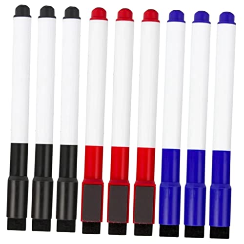 Artibetter 9 Stück Magnetische Whiteboard Marker Wiederverwendbare Abwischbare Stifte für Büro und Schule und Praktisch für Glatte Oberflächen von Artibetter