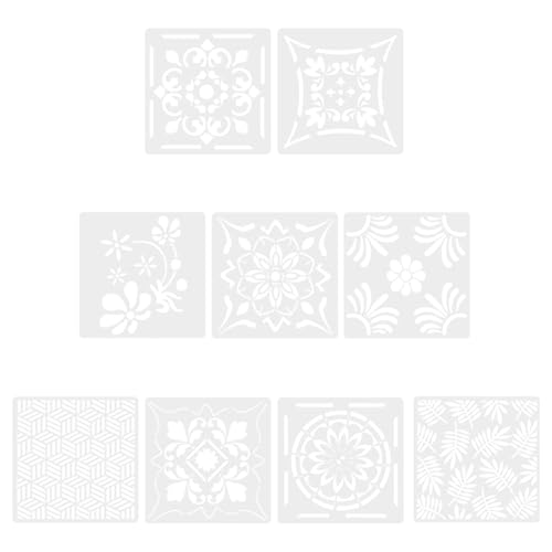 Artibetter 9 Stück Teiliges Mandala Schablonen Wiederverwendbare Malvorlagen für Kreative Projekte Geeignet für Jungen und Mädchen Einfache Anwendung und Hochwertigem Gefertigt von Artibetter
