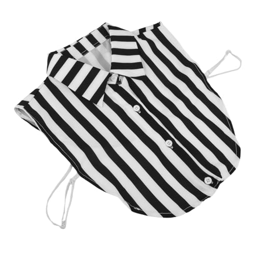 Artibetter Abnehmbarer Falscher Blusenkragen mit Gestreiftem Design Vielseitiger Fake Collar für Damen Stilvolle und Pflegeleichte Halbbluse zum Einfachen Layering unter Pullovern und Blusen von Artibetter