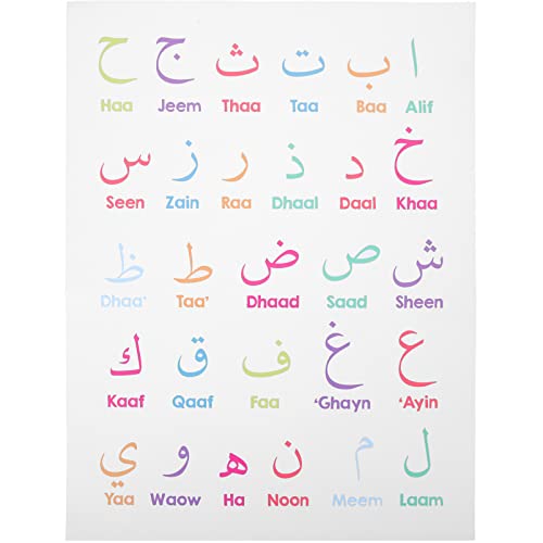 Artibetter Arabisches Alphabet, Wanddekoration, arabische Zahlen, Poster, Leinwand, Malerei, Poster, Lernposter, Kinder, Lernkarten, Spielzimmer, Dekoration für Wohnzimmer, Schlafzimmer Artibetter Arabisches Alphabet, Wanddekoration, arabische Zahlen, Poster, Leinwand, Malerei, Poster, Lernposter, Kinder, Lernkarten, Spielzimmer, Dekoration für Wohnzimmer, Schlafzimmer von Artibetter
