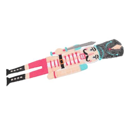 Artibetter Bestickter Aufnäher Nutcracker Patch zum Aufbügeln mit Funkelnden Applikationen Robust und Langlebig für Kleidung Rucksäcke Hüte und DIY Modeaccessoires von Artibetter