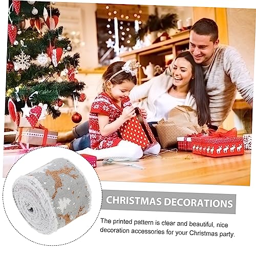 Artibetter Breites Weihnachts Dekoband aus Leinen mit Rentier und Baum Bastelband für Diy Geschenkverpackung Kränze Schleifen und Festliche Tischdekoration Artibetter Breites Weihnachts Dekoband aus Leinen mit Rentier und Baum Bastelband für Diy Geschenkverpackung Kränze Schleifen und Festliche Tischdekoration von Artibetter