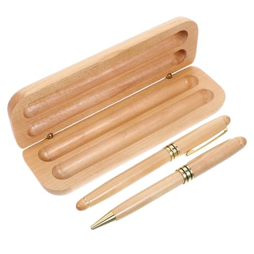 Artibetter Business Holzfederhalter mit Gravur Hochwertiger Füllfederhalter aus Metall und Ahornholz Feine Feder Komfortabler Griff Geschenkbox für Büro Kalligraphie Unterschriften und von Artibetter