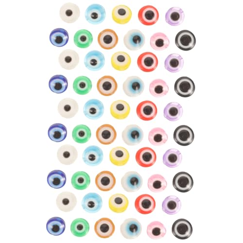 Artibetter Evil Eye Spacer Beads Mischfarbe Resin Flach Kleine Perlen für DIY Schmuck Armbänder Halsketten Kreative Bastelperlen für Handgemachte Accessoires von Artibetter