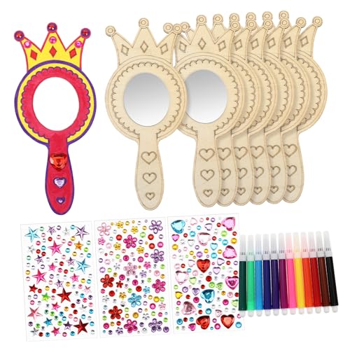 Artibetter Holzspiegel Bastelset Krone Teiliges DIY Kreativset für Wasserfarbenstiften und Stickerbögen Handlicher Holzspiegel zum Bemalen Mitgebsel für Kindergeburtstag Mädchen Artibetter Holzspiegel Bastelset Krone Teiliges DIY Kreativset für Wasserfarbenstiften und Stickerbögen Handlicher Holzspiegel zum Bemalen Mitgebsel für Kindergeburtstag Mädchen von Artibetter