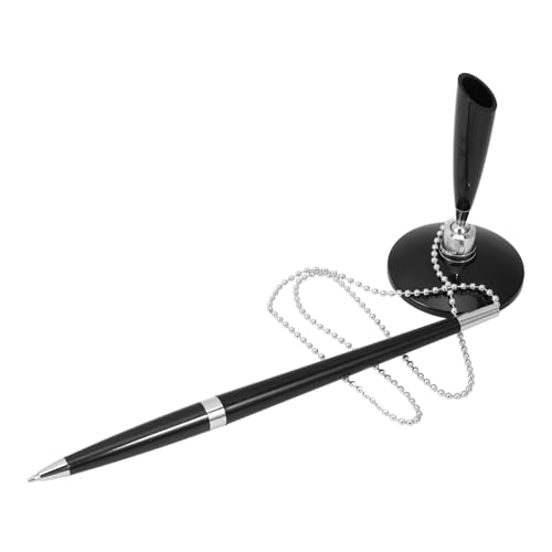 Artibetter Hotelschreibstift schwarzer Stift wieder auffüllbar für Exekutive mit Kette Büro Desktop-Kugelschreiber vertikaler Tischstift Schreibstift mit Ständer Plastik Black Artibetter Hotelschreibstift schwarzer Stift wieder auffüllbar für Exekutive mit Kette Büro Desktop-Kugelschreiber vertikaler Tischstift Schreibstift mit Ständer Plastik Black von Artibetter