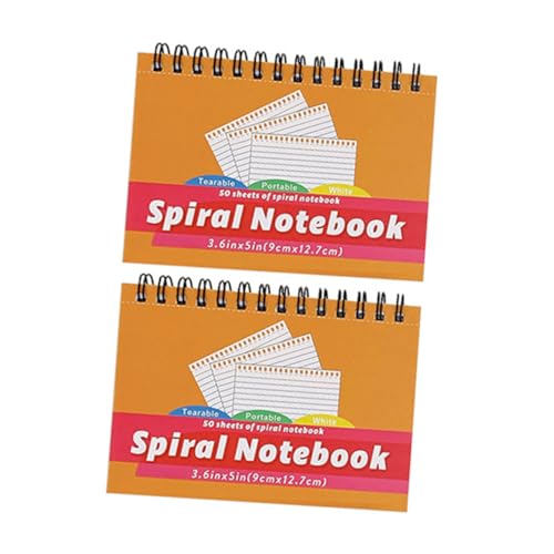 Artibetter Kleine Spiral Notizblöcke in Orange Multifunktionale Notizpads für Notizen und Erinnerungen Schule und Büro von Artibetter
