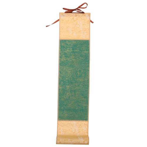 Artibetter Leere Schriftrolle im Retro-Stil Shui Schriftrollen Kalligraphiepapier üben chinesische kalligraphie kalligrafie set Kalligrafie-Kunstrolle leeres Papier zum Aufhängen Stoff Green von Artibetter