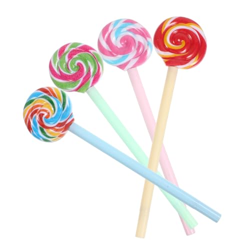 Artibetter Lollipop Gelstift Kugelschreiber Schwarze Gelstifte Ausgefallene Stifte Kinderstifte Weiße Gelstifte Glitzerstifte Bonbonstifte Cartoon Strohhalme Stifte Mit Tintenroller von Artibetter