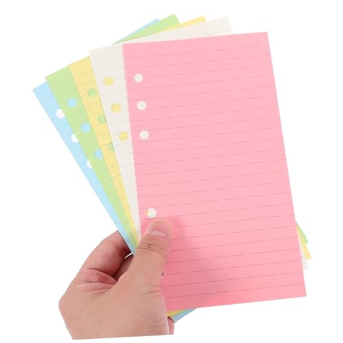Artibetter Nachfüllbares Notizbuch Einlagen Farbig Liniertes Loose Leaf Papier Nachfüllpapier für Ringbuch Organizer Journal Planer Schreibblock von Artibetter