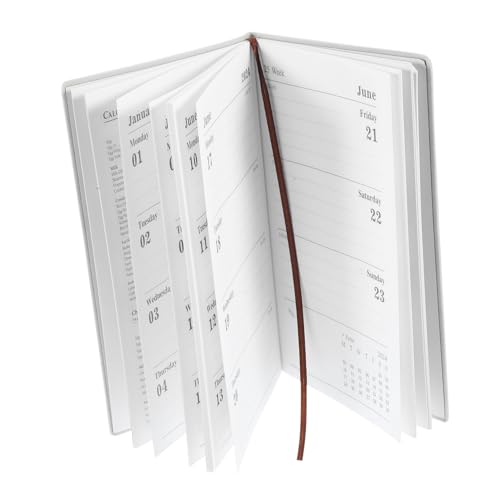 Artibetter Notizbuch Memoboard Täglicher Notizblock tägliches Aufgabenheft Business Planning Notebook bequemer akademischer Planer Notizblock für Arbeit tragbarer akademischer Planer Pu Blau von Artibetter